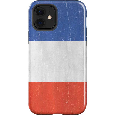 French Flag Distressed iPhone 12 Impact Case